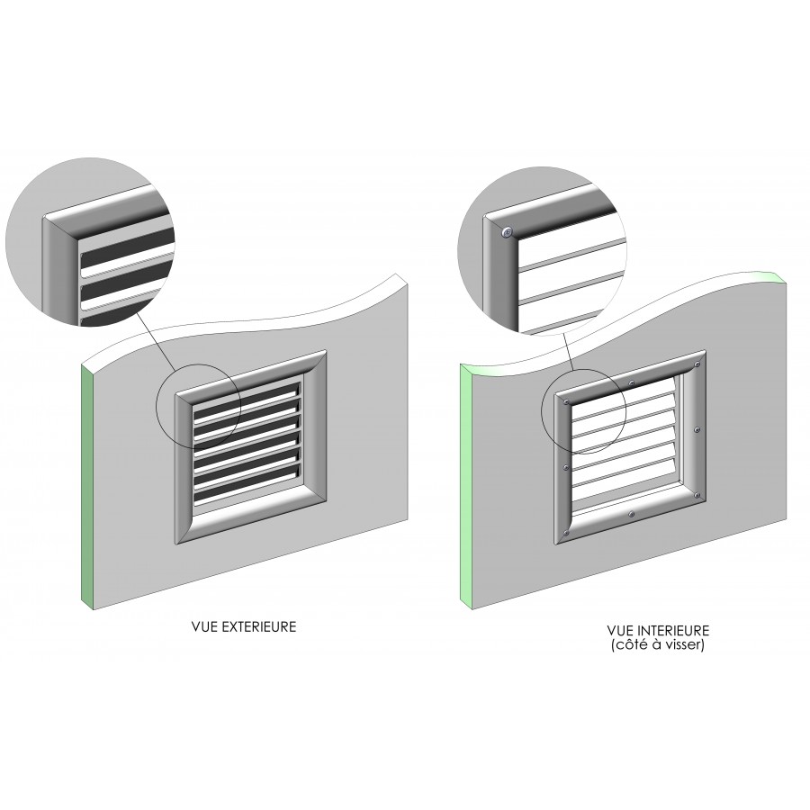 grille d'aération/ventilation en fonte